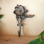 Pewter Grey Flower Hook, thumbnail 3 of 4