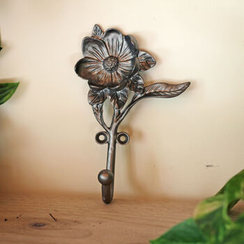 Pewter Grey Flower Hook, 3 of 4