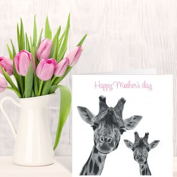 Happy Mother's Day Giraffe And Baby Card, 2 of 2