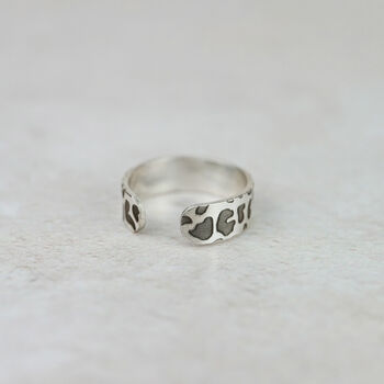 Sterling Silver Leopard Print Toe Ring, 2 of 3