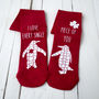 Love You To Pieces Penguin Jigsaw Socks, thumbnail 1 of 2