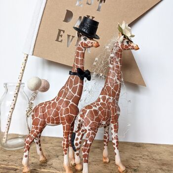 Personalised Wedding Giraffe Cake Toppers, 3 of 5