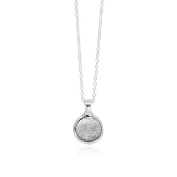 Fingerprint Necklace In Sterling Silver, 5 of 9