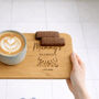 Wild Flower Personalised Wooden Tea And Biscuit Tray, thumbnail 2 of 6