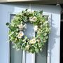 Large White Daisy And Eucalyptus Floral Wreath, thumbnail 6 of 8