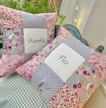 Ditsy Bunny Cushion, 4 of 4