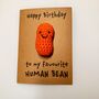 Human Bean Crochet Birthday Card Handmade, thumbnail 4 of 11