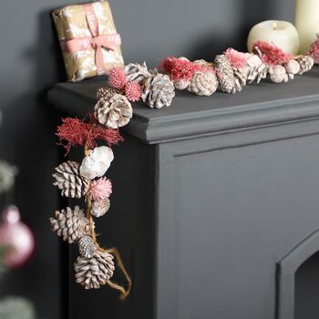 Winter Sparkle Pink Door Wreath, 8 of 8