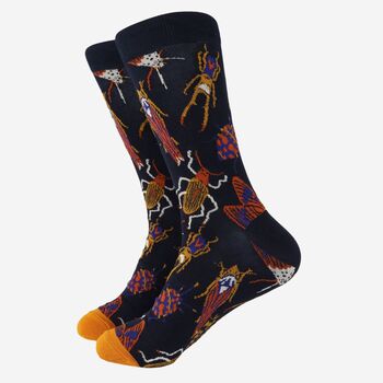Men's Insect Bug Print Bamboo Socks, 2 of 4
