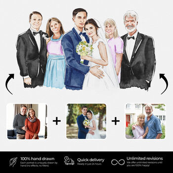 Personalised Couple Portrait From Photo, 9 of 11