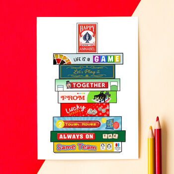 Personalised Board Games Valentine's Card, 2 of 3