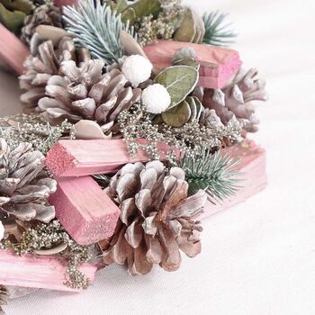 Handmade Spring Pink Front Door Wreath, 4 of 5