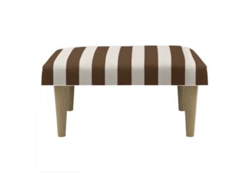 Hand Painted Upholstered Linen Square Stripe Footstool, 7 of 12