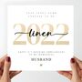 4th Wedding Anniversary Card, Linen, For Him, Her, 2022, thumbnail 1 of 2