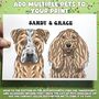Personalised Staffy Terrier Dog Half Portrait Print, thumbnail 6 of 9