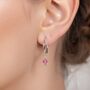 Pure Silver Bali Asian Tiny Unisex Hoop Earring, thumbnail 1 of 8