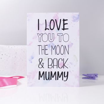 'I Love You To The Moon And Back Mummy' Card, 3 of 7