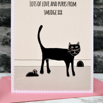 Personalised Birthday Card From The Cat, 2 of 4