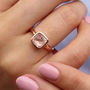 Rose Gold Plated And Semi Precious Rose Quartz Ring, thumbnail 1 of 8