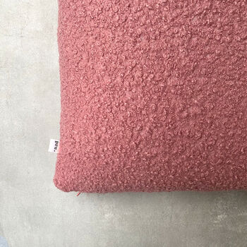 The Bouclé Lumbar Cushion Dusty Pink, 2 of 3