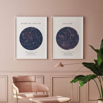 'Where We First Met' Personalised Location Map Print, 4 of 12
