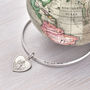 Personalised Silver St Christopher Heart Charm Bangle, thumbnail 1 of 7