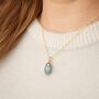 Apatite Blue Oval Gemstone Necklace, thumbnail 1 of 5