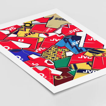 Arsenal Football Shirt Mash Up Print, 3 of 3