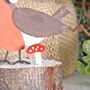 Robin With Gift On Block Christmas Decoration, thumbnail 3 of 3