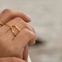 Hammered Stacker Gold Ring Adjustable, thumbnail 2 of 4