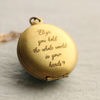 Round Personalised Locket Necklace, 2 of 10