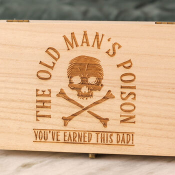 Personalised Old Man's Poison Dad Gift Beer Box, 4 of 5