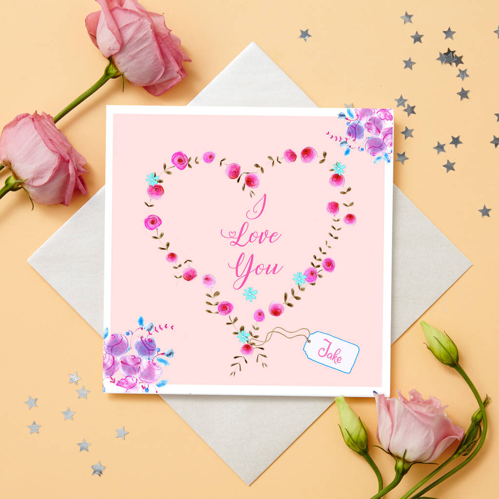 Personalised Rose Valentine Card, 1 of 7