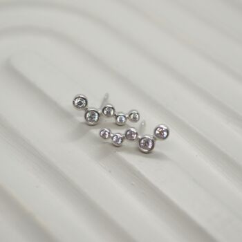 Star Cluster Stud Earrings Sterling Silver, 5 of 8