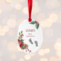 Personalised Baby's First Christmas Oval Ornament, thumbnail 3 of 5