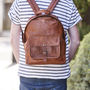 Zip Round Leather Backpack, thumbnail 2 of 7