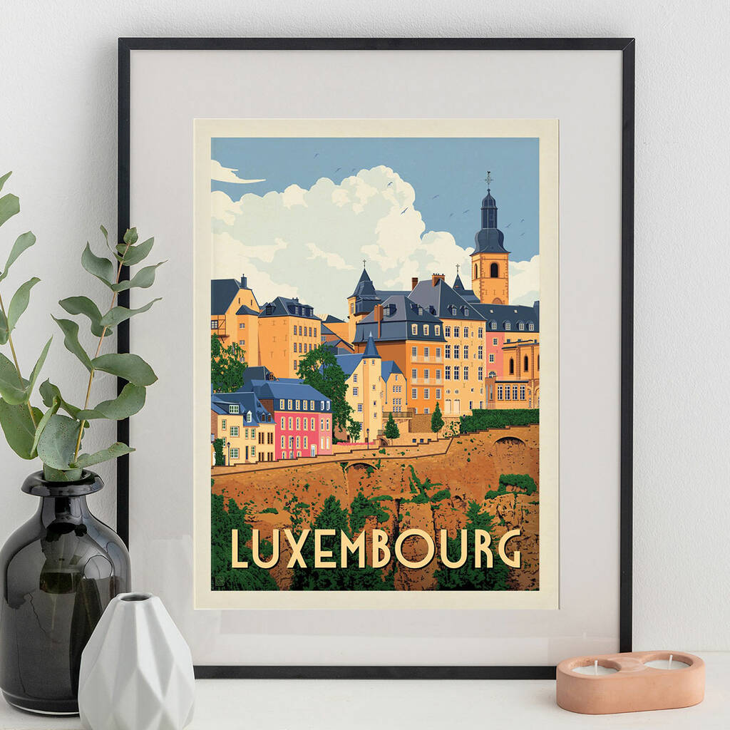Luxembourg Travel Print By I Heart Travel Art.