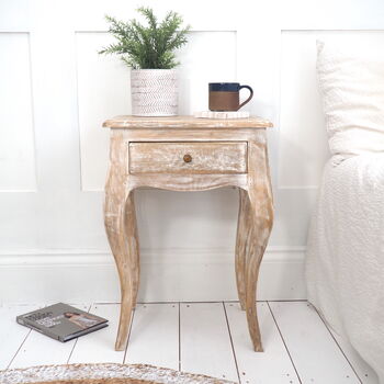 Whitewash Bedside Table, 2 of 3