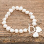 Freshwater Pearl Bracelet With Silver Heart, thumbnail 4 of 8