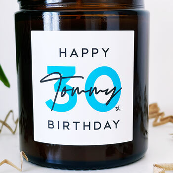 Personalised Birthday Soy Wax Candle Gift Choice Of Fragrance, 5 of 10
