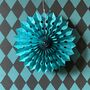 Teal Paper Fan Decoration, thumbnail 1 of 2