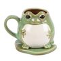 Frog Shaped Mug And Lily Pad Saucer, thumbnail 4 of 4