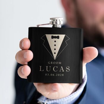 Personalised Best Man Hip Flask, 9 of 11