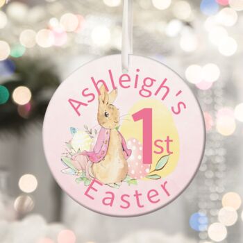 Personalised First Easter Peter/Flopsy Rabbit Ornament, 2 of 2