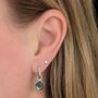 The Hexagon Labradorite Silver Gemstone Earrings, thumbnail 3 of 5