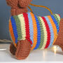 Dachshund In Bright Jumper Christmas Tree Decoration, thumbnail 3 of 3