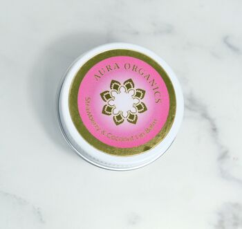 Strawberry And Coconut Vegan Organic Lip Balm, 2 of 3