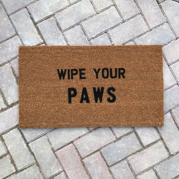 'Wipe Your Paws' Coir Doormat, 4 of 4