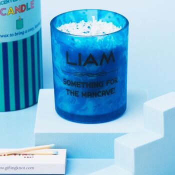 Bourbon Leather Personalised Aftershave Scented Candle, 4 of 6