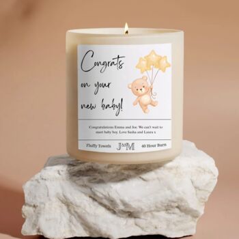 Personalised Congratulation On Your New Baby Candle, 3 of 5